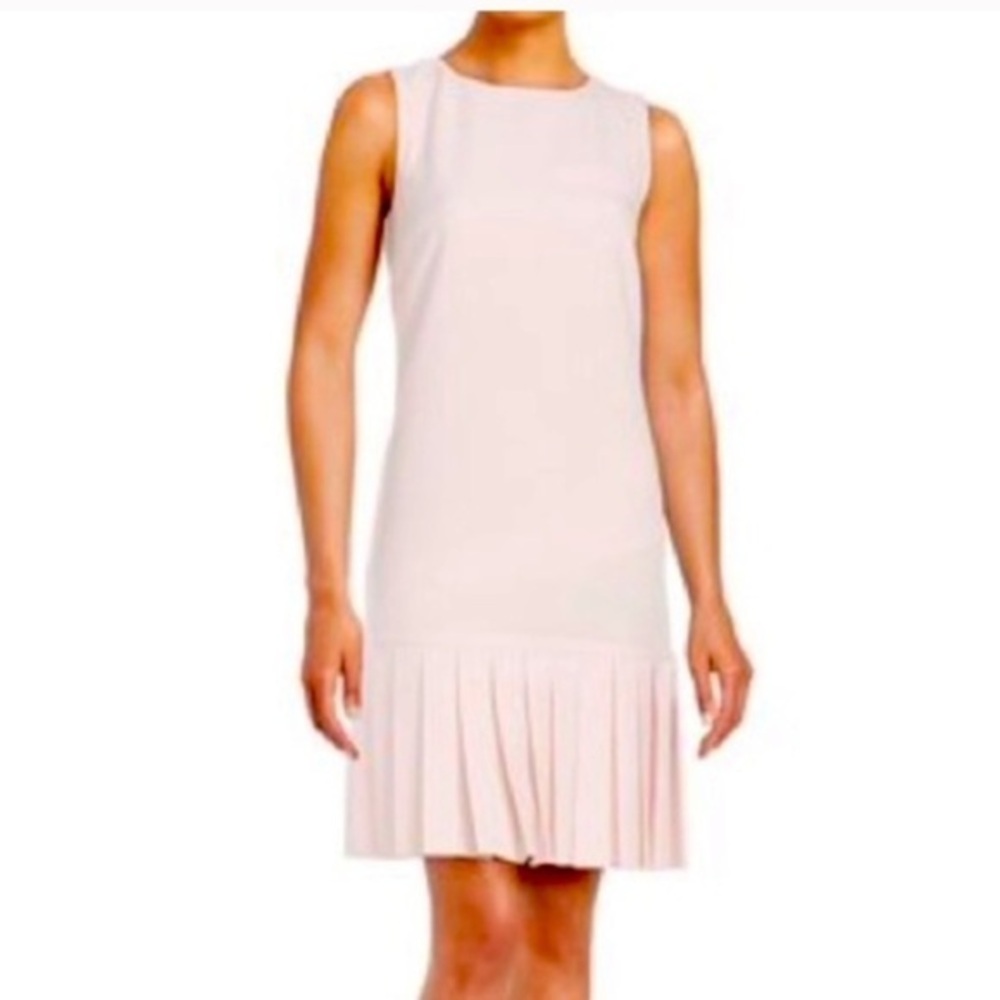 Karl Lagerfeld Blush Pink Pleated Drop waist Dress 8 10